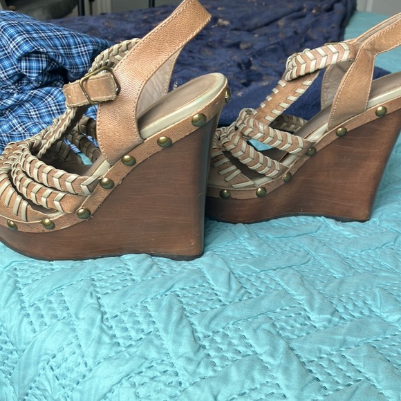 Aldo platform wedge strappy heels size 6.5 - Picture 4 of 10